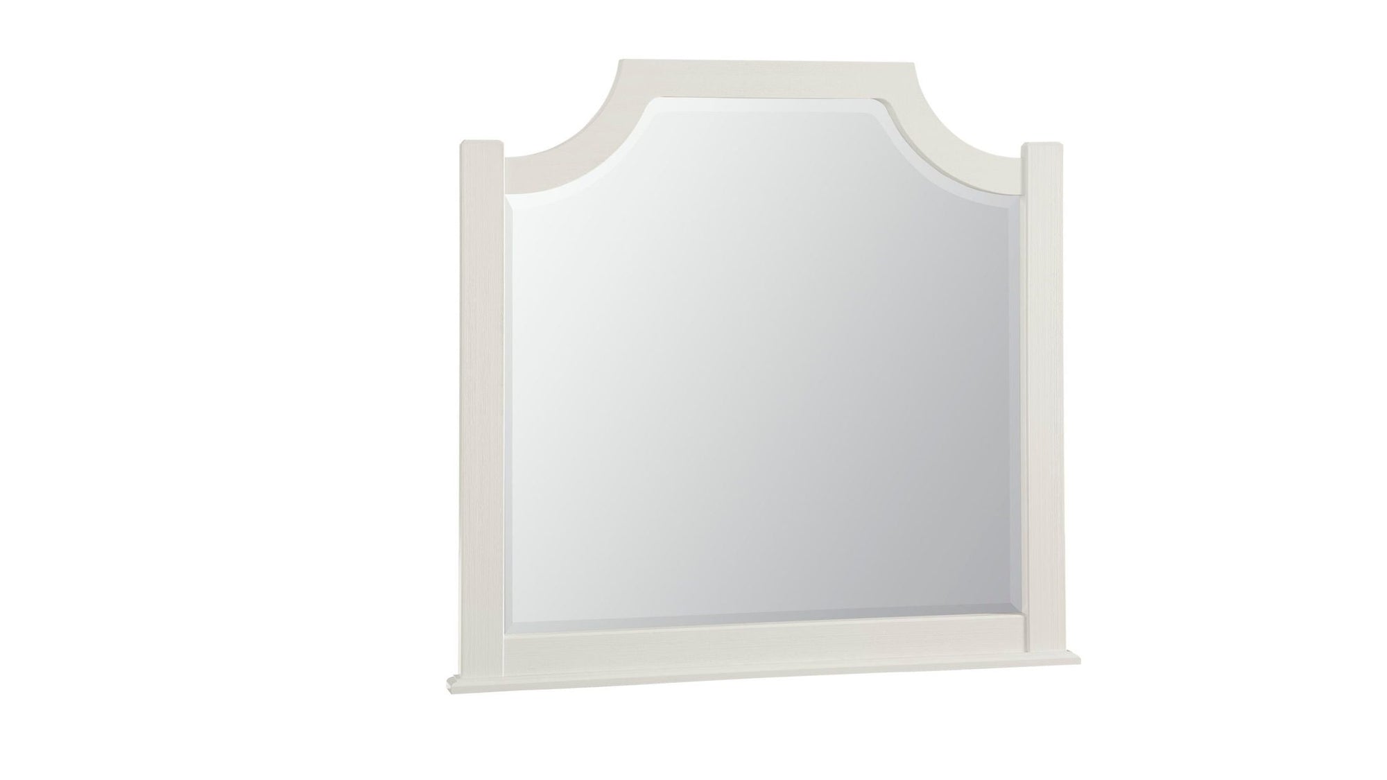 Maple Road - Scalloped Mirror With Beveled Glass - Soft White