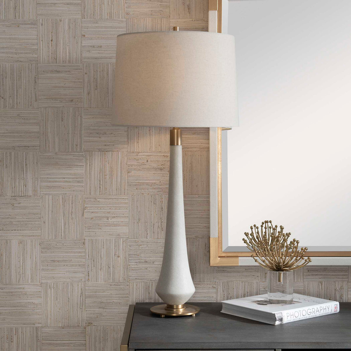 Marille - Stone Table Lamp - Beige