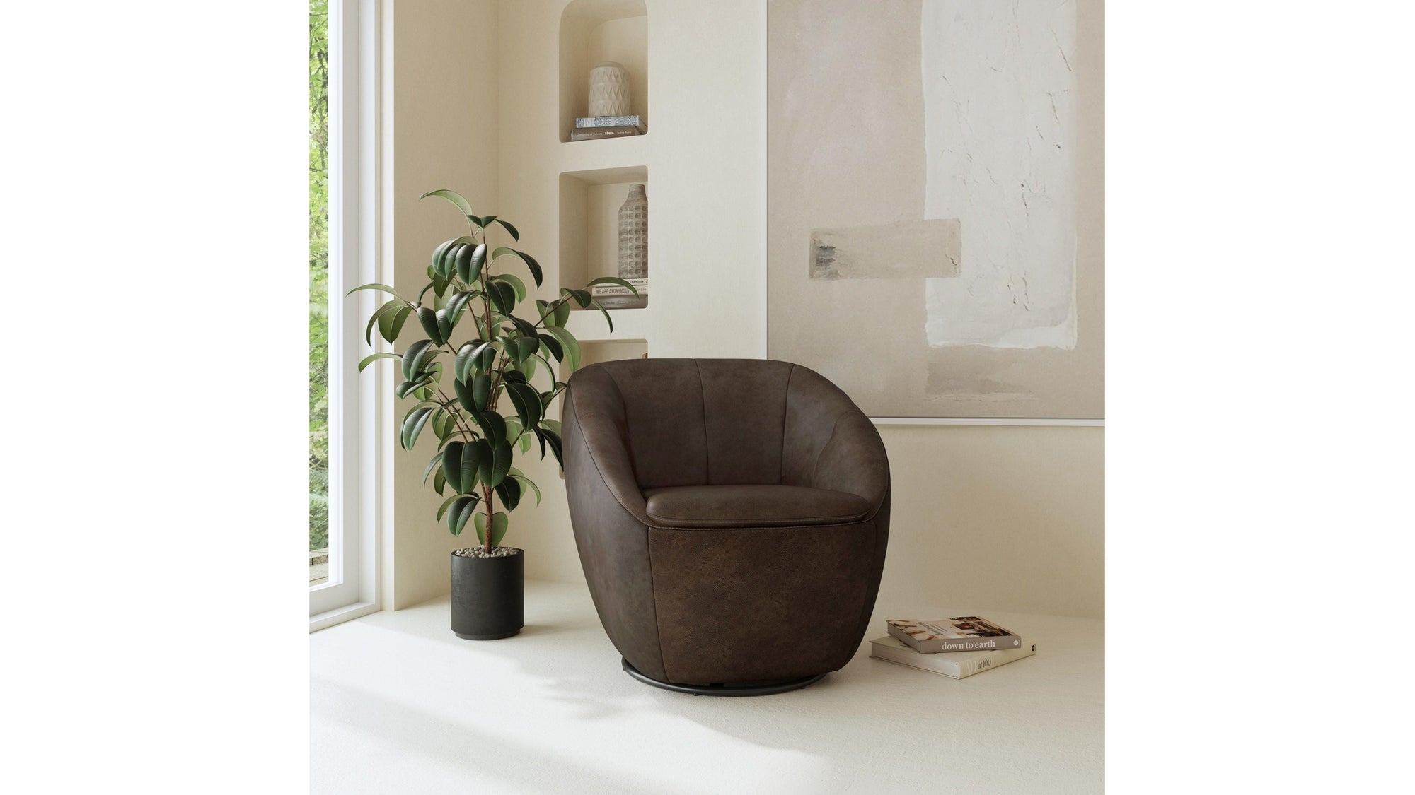 Wade - Swivel Chair - Milk Chocolate