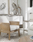 Encore - Natural Armchair - White
