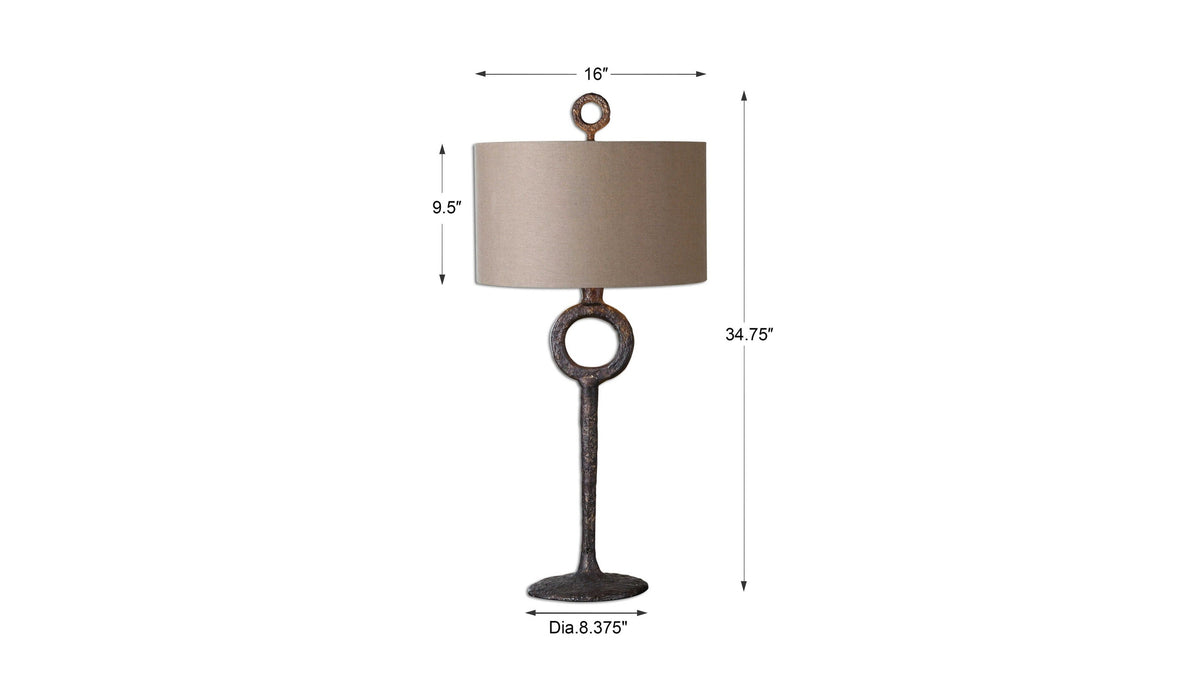 Ferro - Cast Iron Table Lamp - Dark Brown