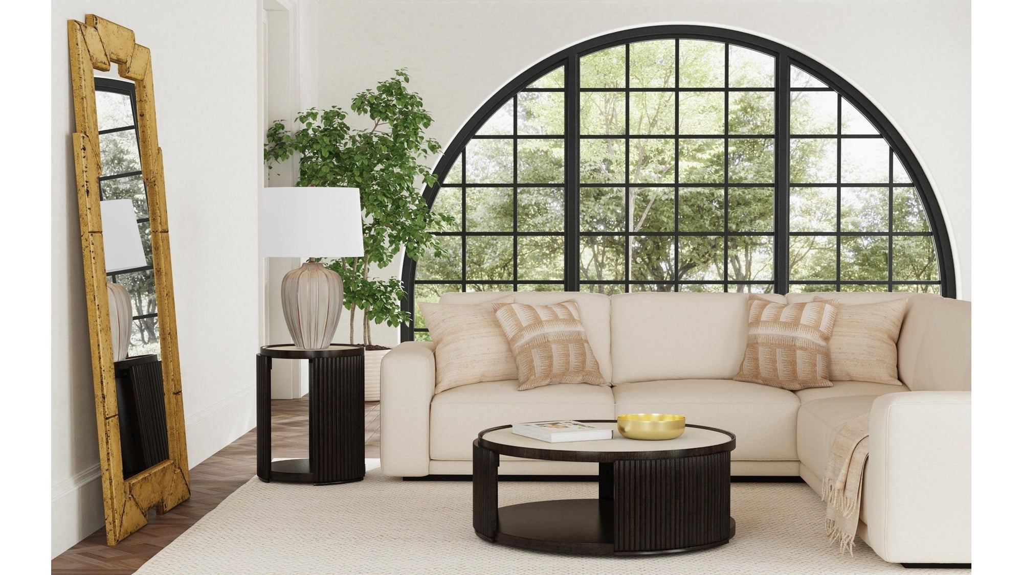 Camilo - Table Lamp - Beige / White