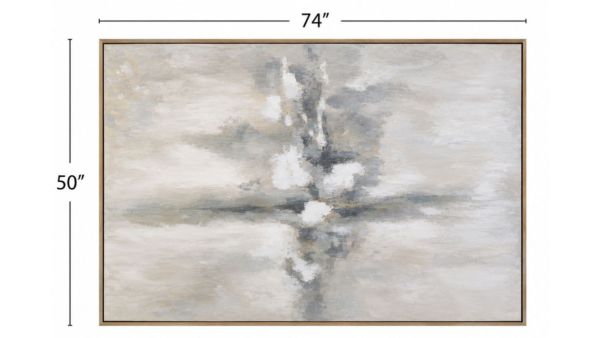 Quiet Reflection Framed Canvas - Silver