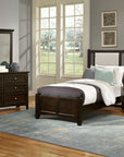 Bonanza - Linen Upholstered Bed With Mansion Footboard