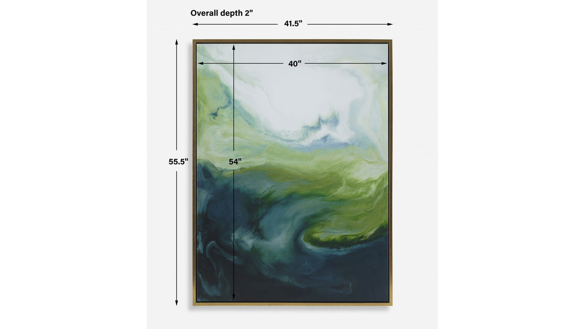 Serene Green - Framed Abstract Art