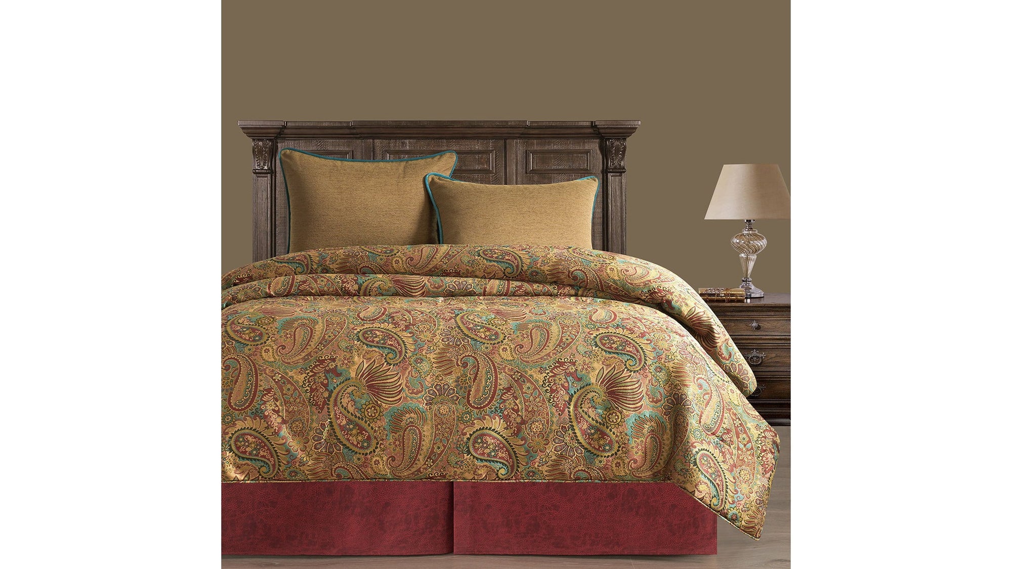 San Angelo - Full Comforter Set Set of 4 - Red