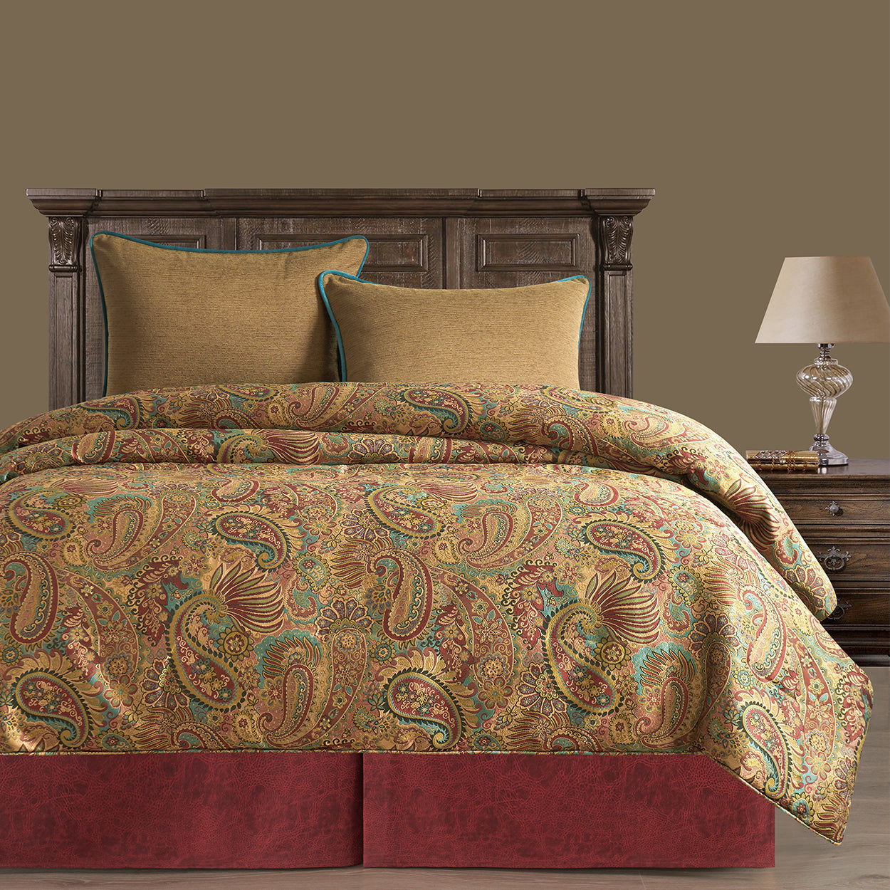 San Angelo - Twin Comforter Set (Set of 3) - Red