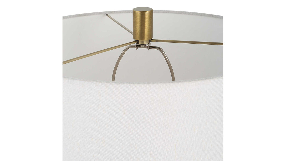 Adelia - Ivory &amp; Brass Table Lamp