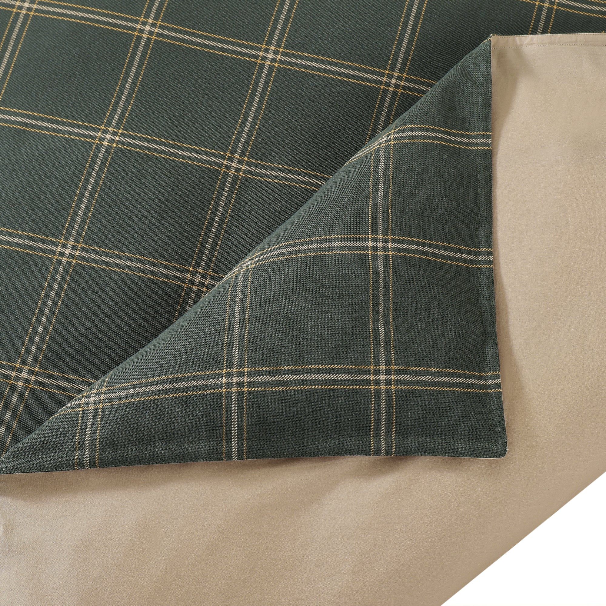 Windowpane - Twin Plaid Comforter Set (Set of 2) - Hunter Green