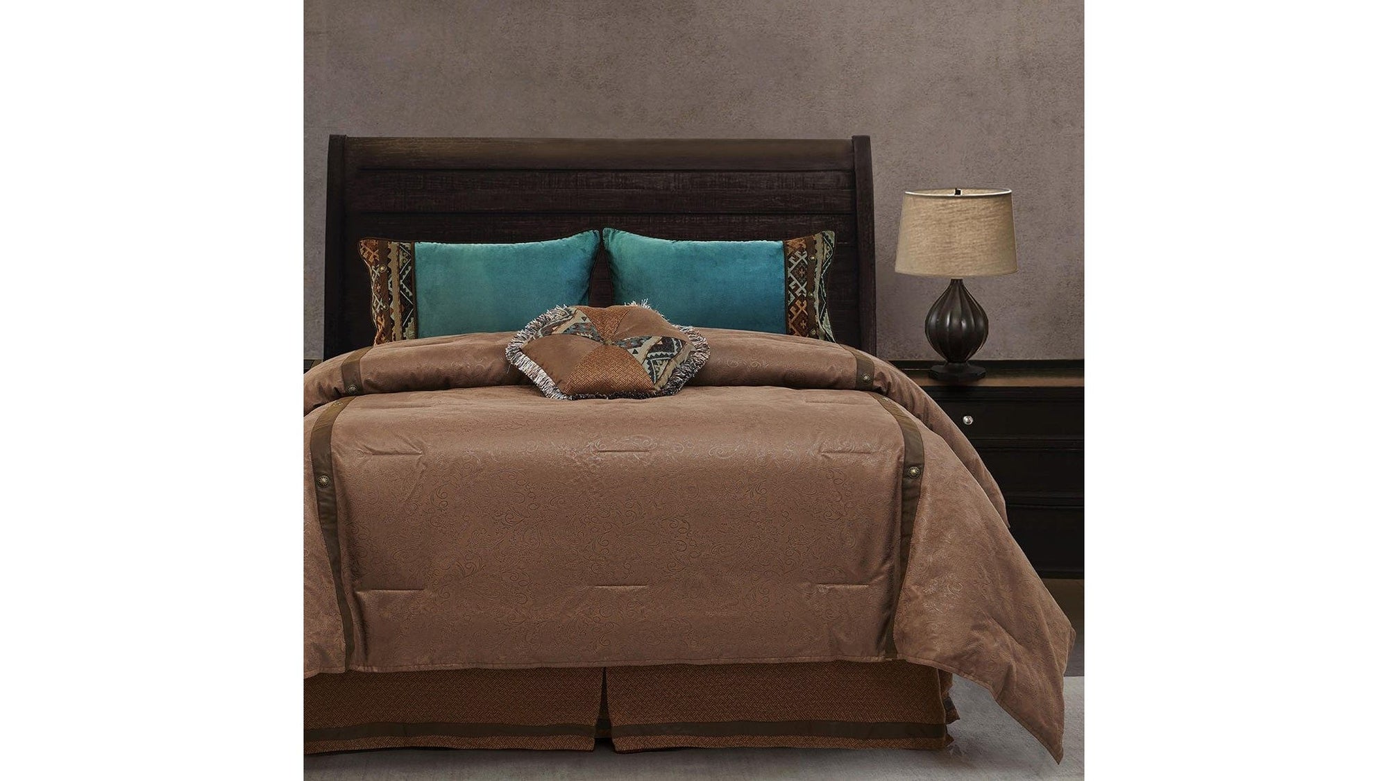 Del Rio - Twin Comforter Set Set of 4 - Brown