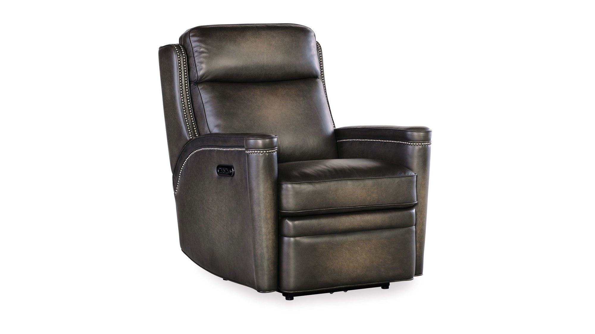 MS - Hamilton Power Recliner With Power Headrest - Dark Brown