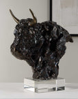 Bison - Bust Bronze Sculpture