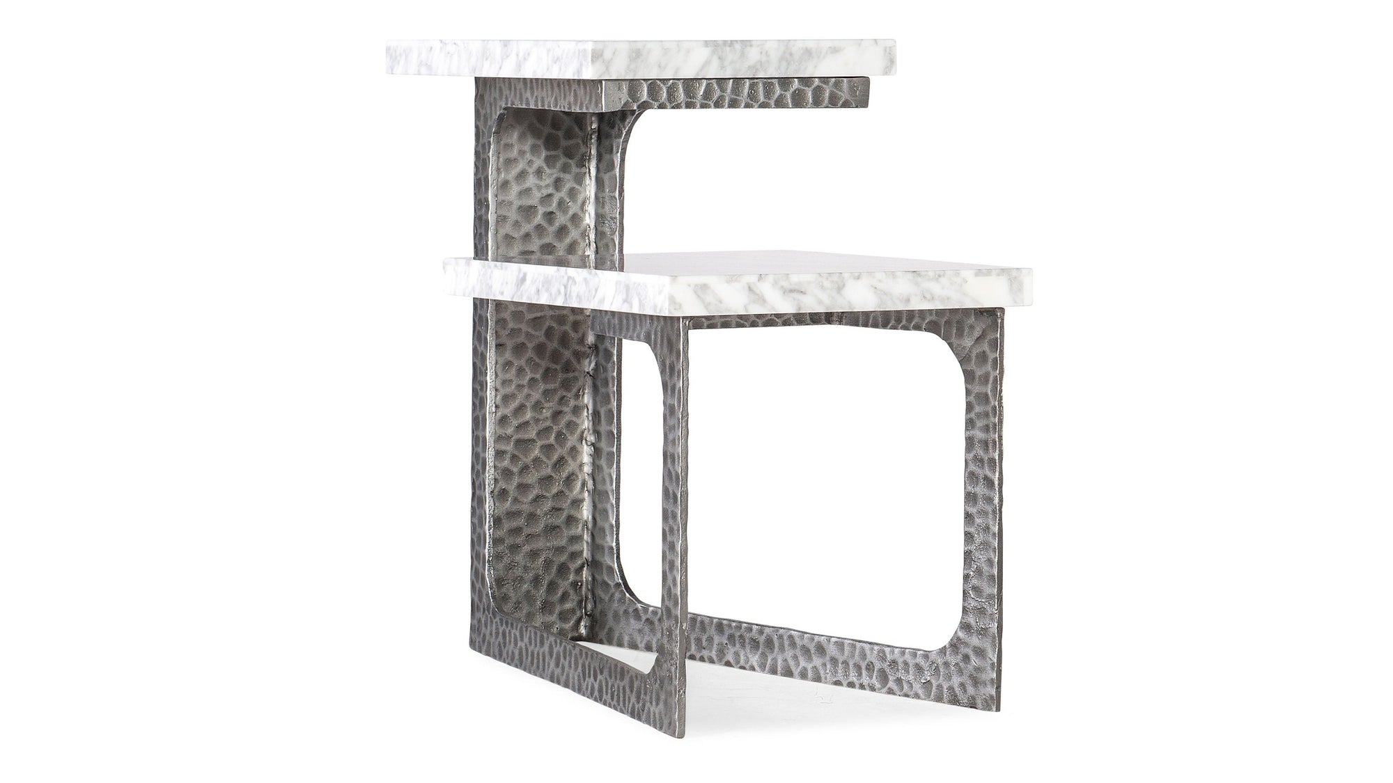 Melange - Georgie Side Table - Pearl Silver