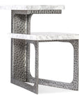 Melange - Georgie Side Table - Pearl Silver