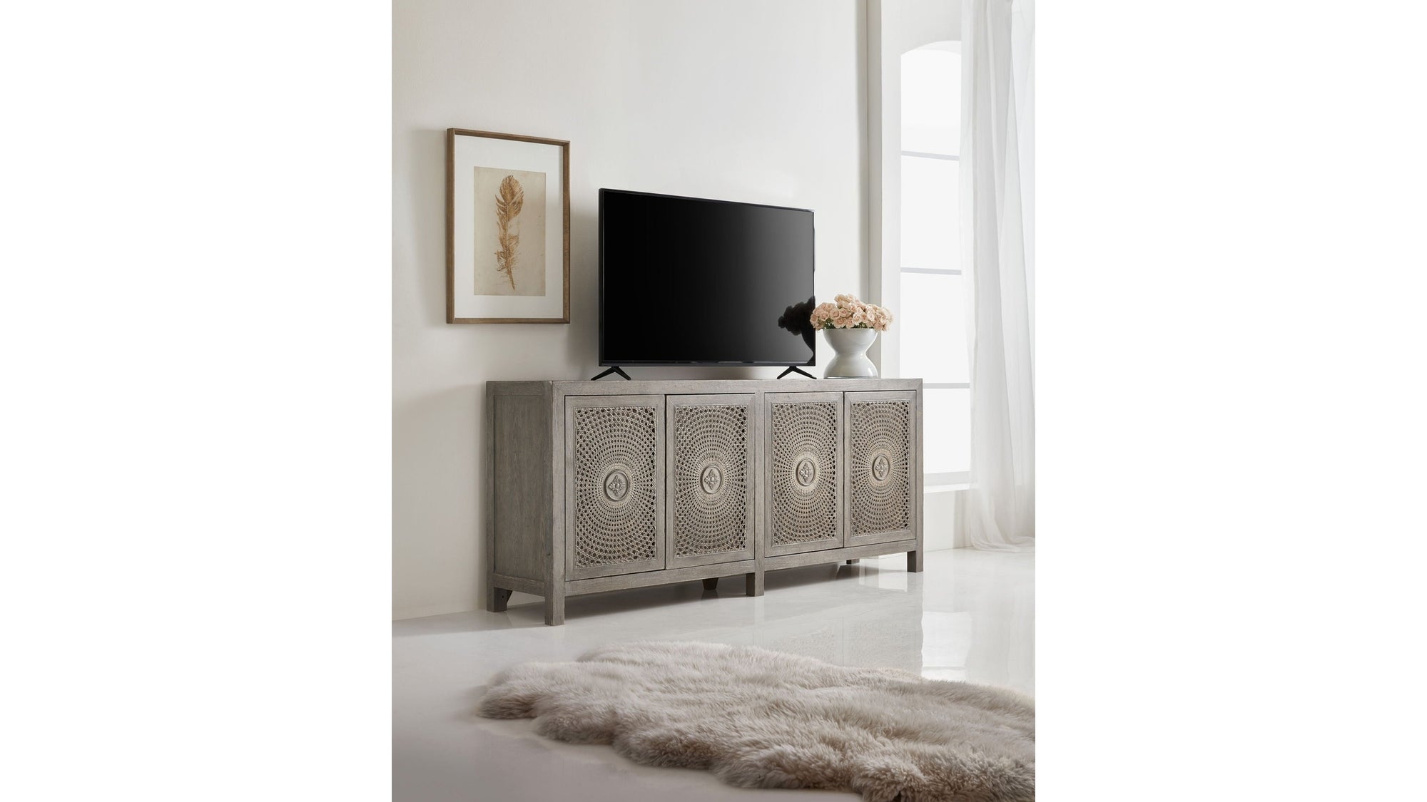 Melange - Emmett Entertainment Console - Dark Gray