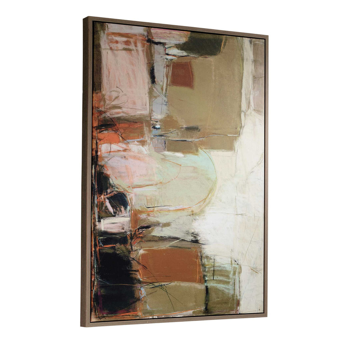 Palace Walls - Framed Abstract Art - Black / Blue / Brown / Green / Orange / Pink / Purple / White / Yellow