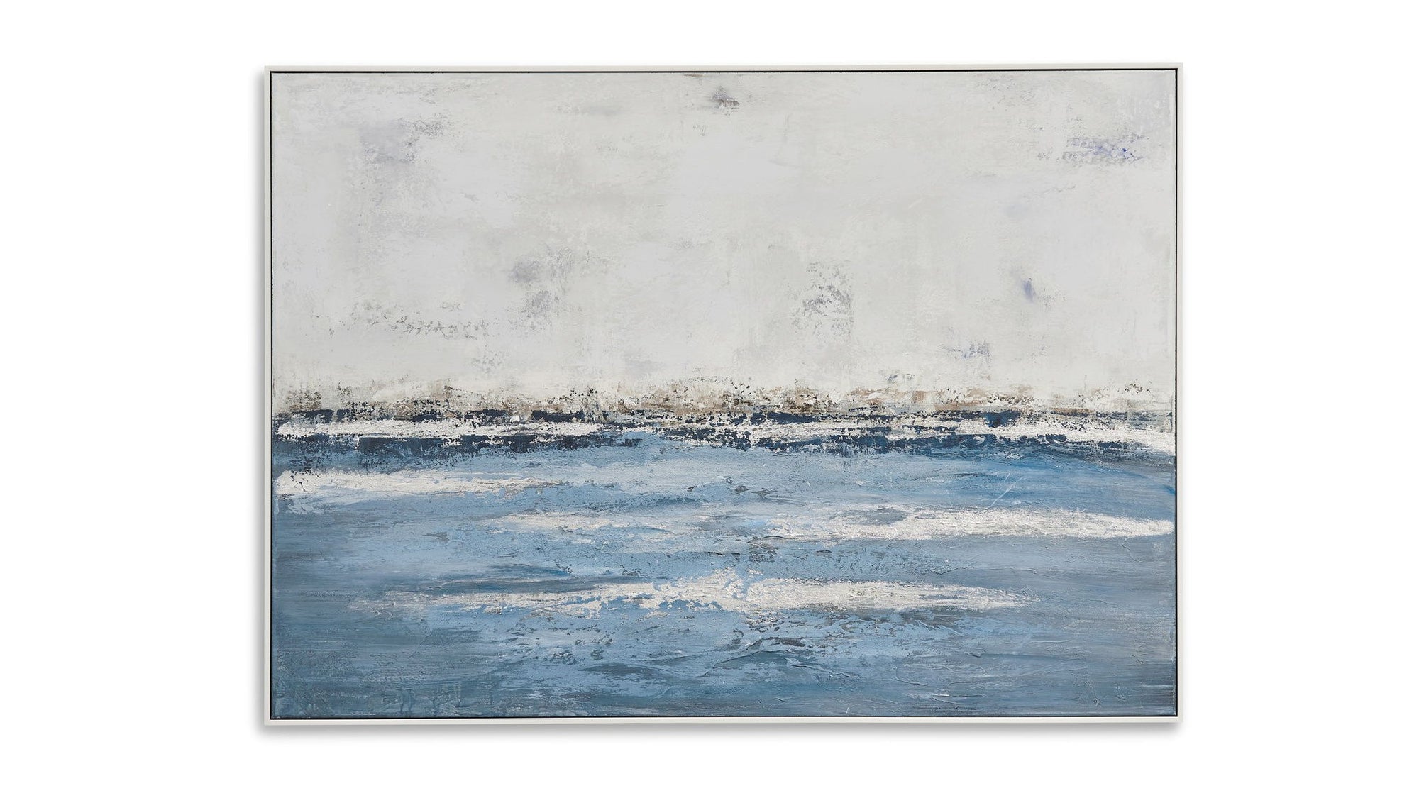 Soft Waves Canvas Art - Light Blue / Gray