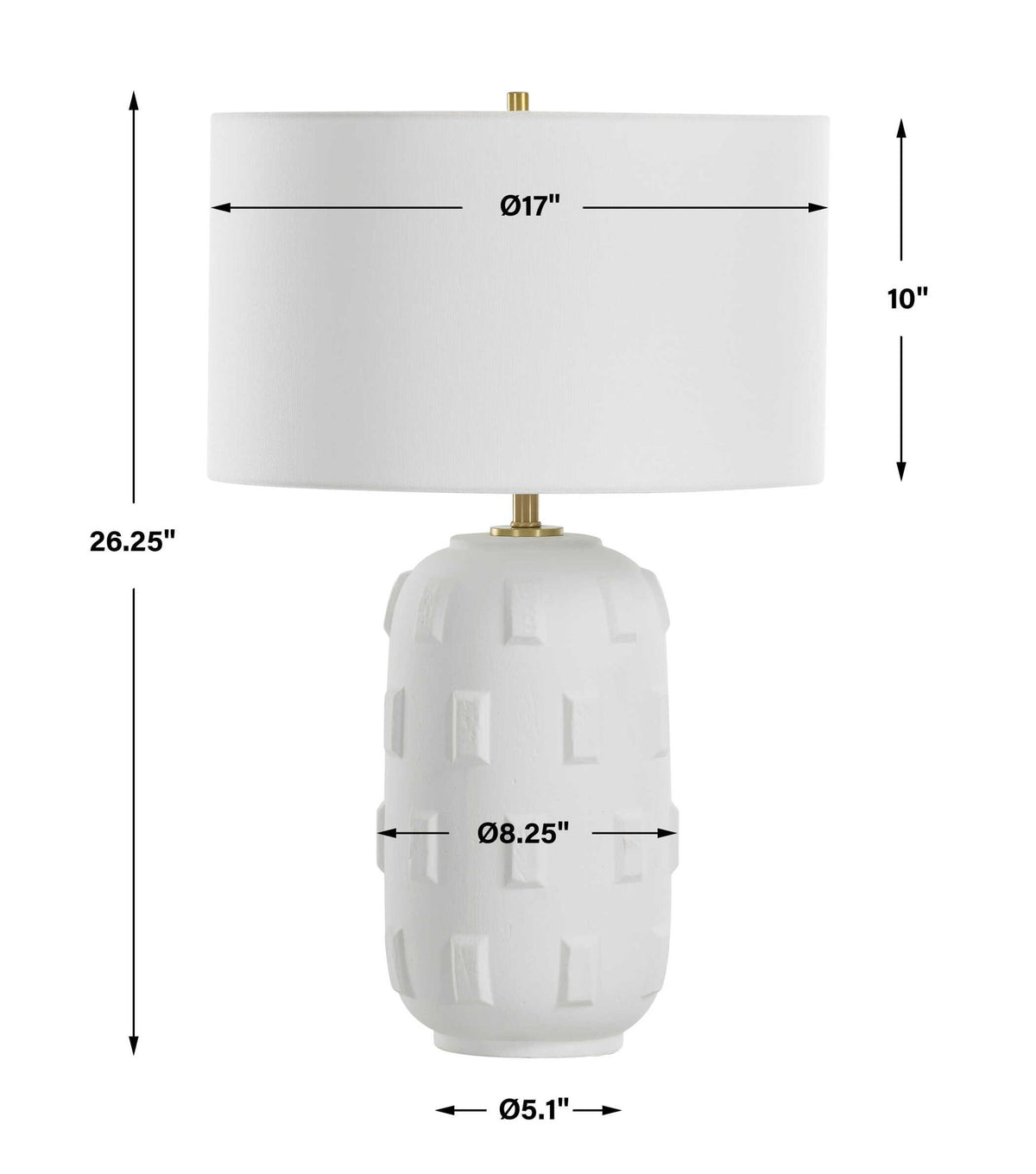 Emerie - Table Lamp - Textured White