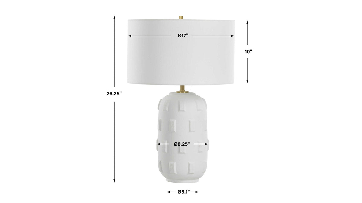 Emerie - Table Lamp - Textured White