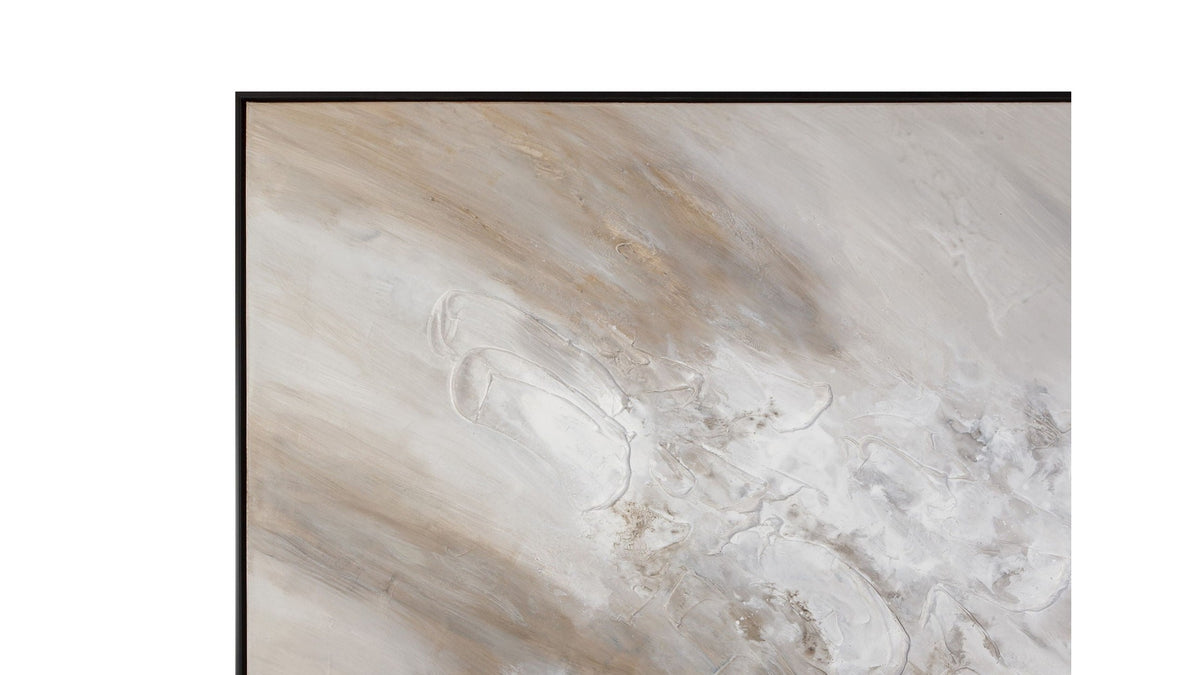 Subtle Relief Framed Canvas - Gray