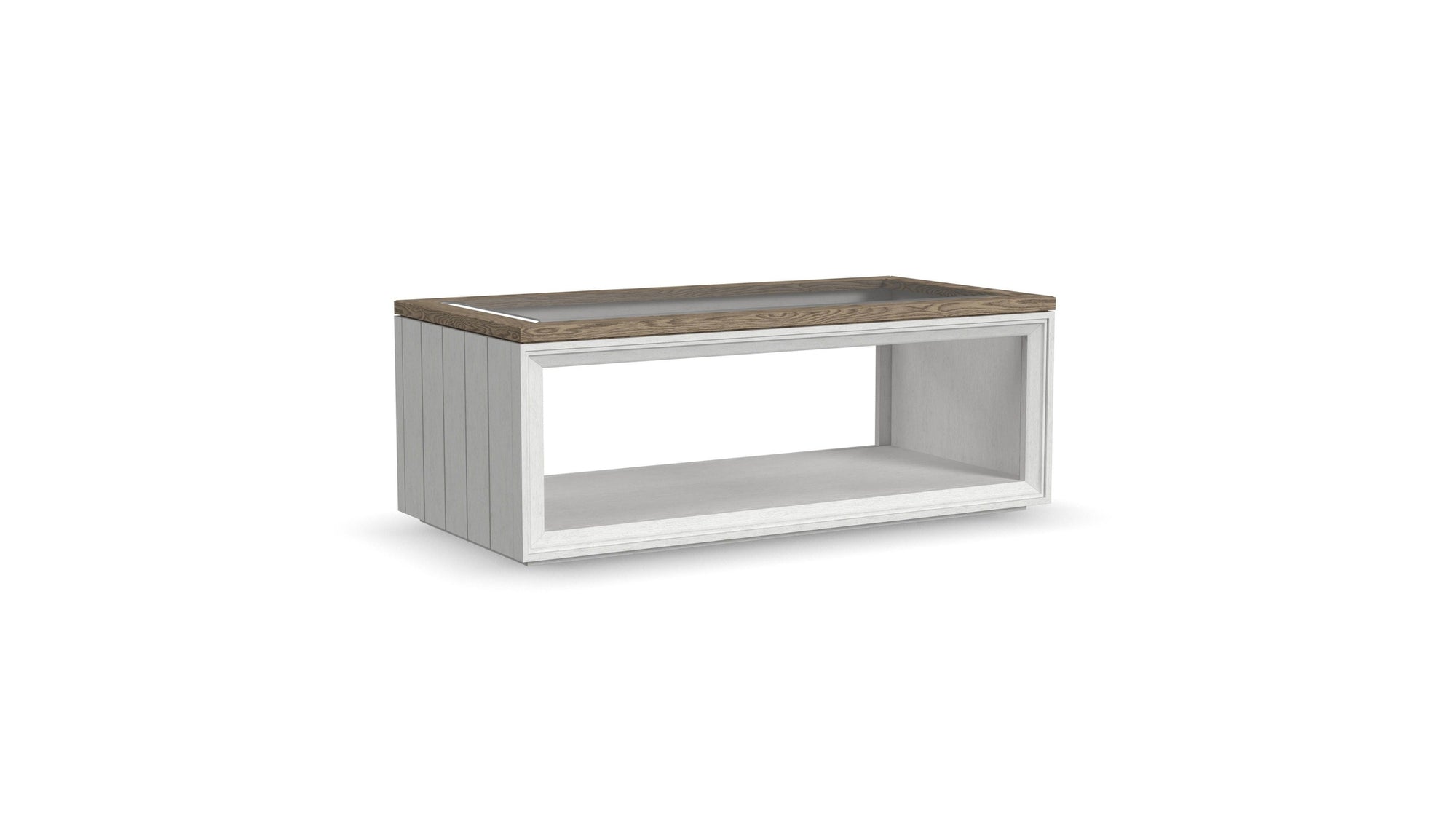 Melody - Rectangular Coffee Table With Casters - White