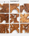 Talia - Wood Wall Decor (Set of 9) - Light Brown
