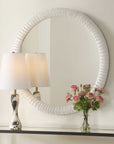 Akiko - Round Mirror - White