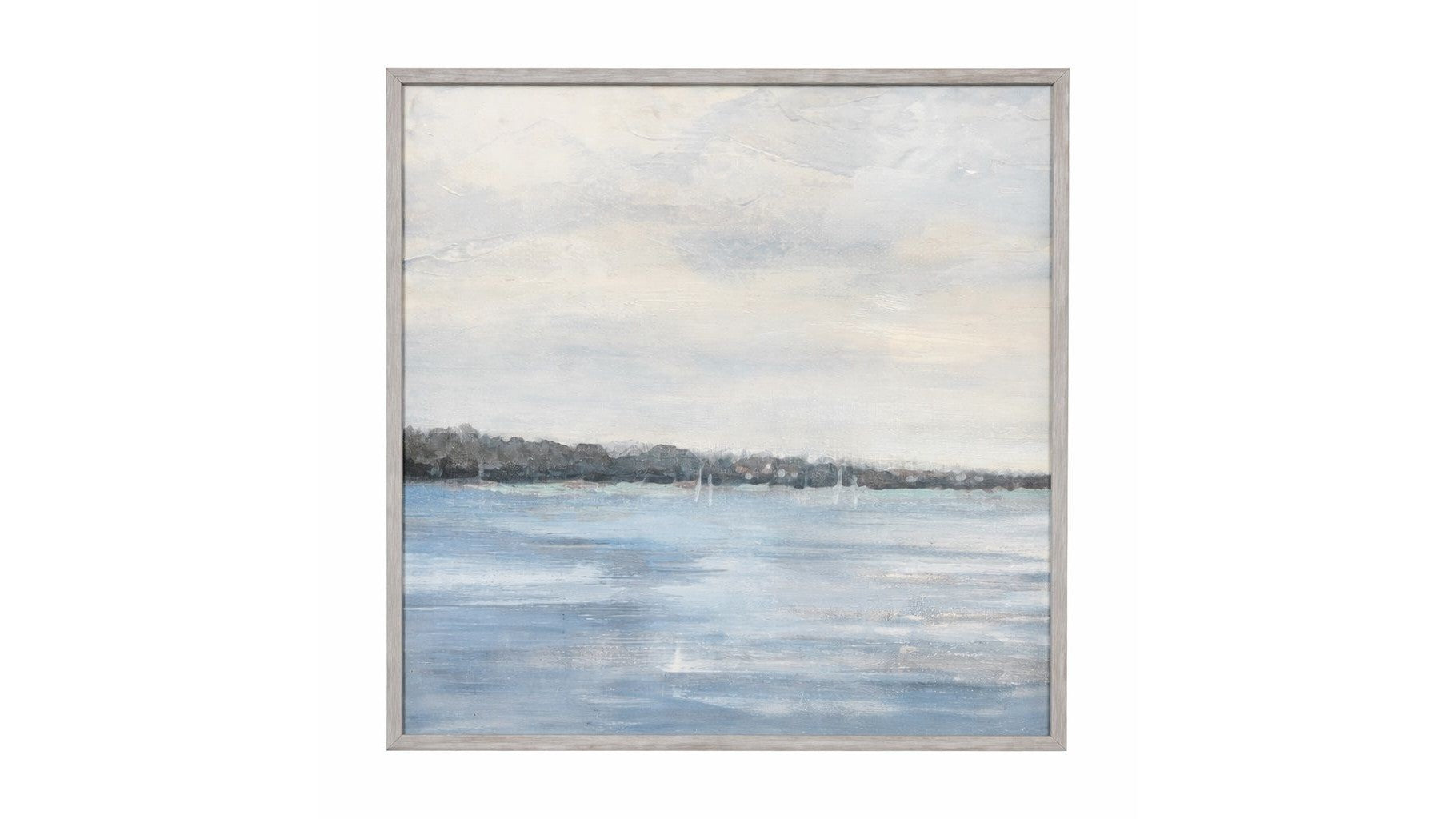 Serene Horizon I Framed Print - Blue