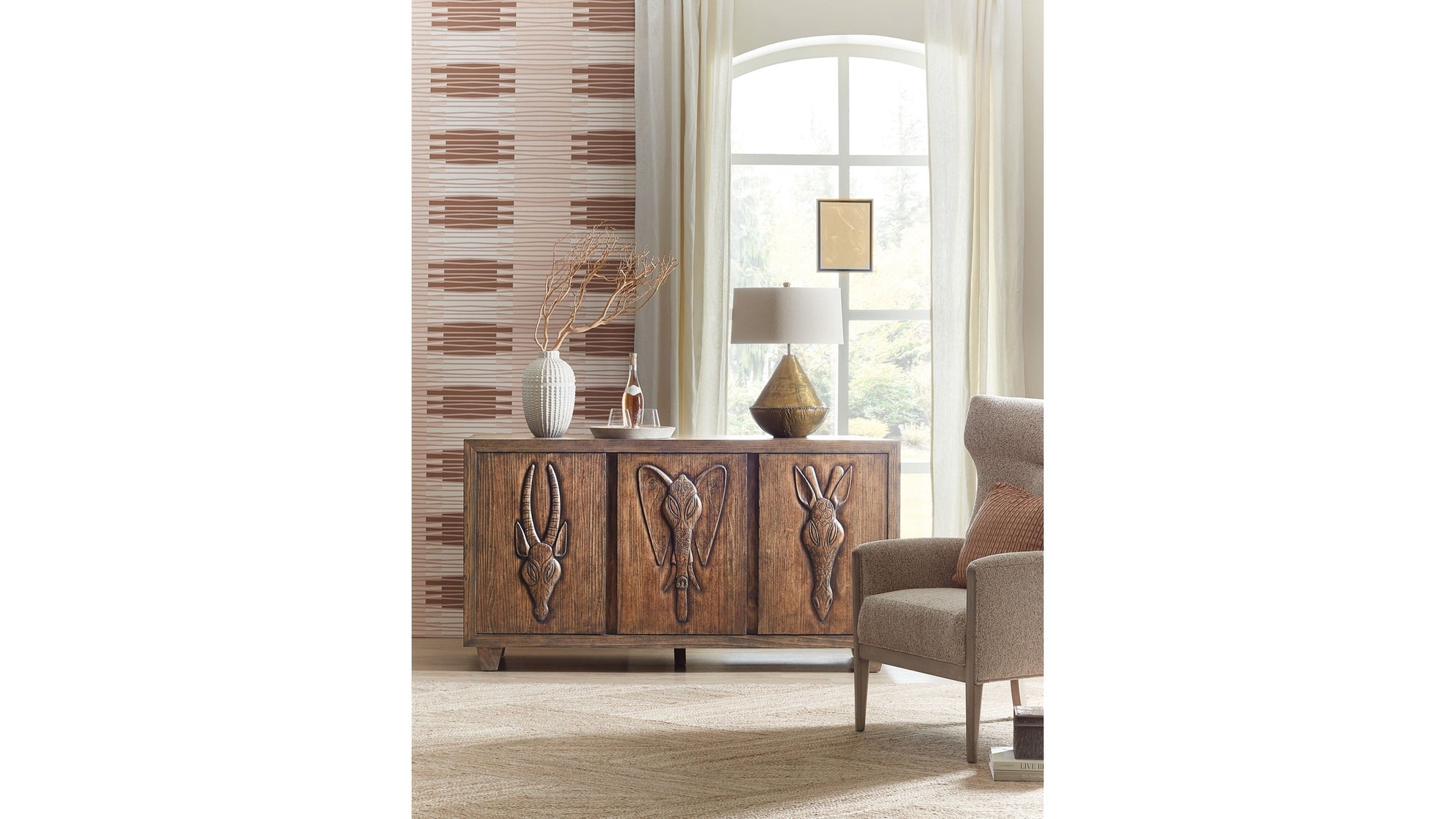 Commerce And Market - Safari Credenza - Dark Brown