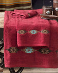 Socorro - Embroidered Towel Set (Set of 3), 2 Per Carton - Turquoise