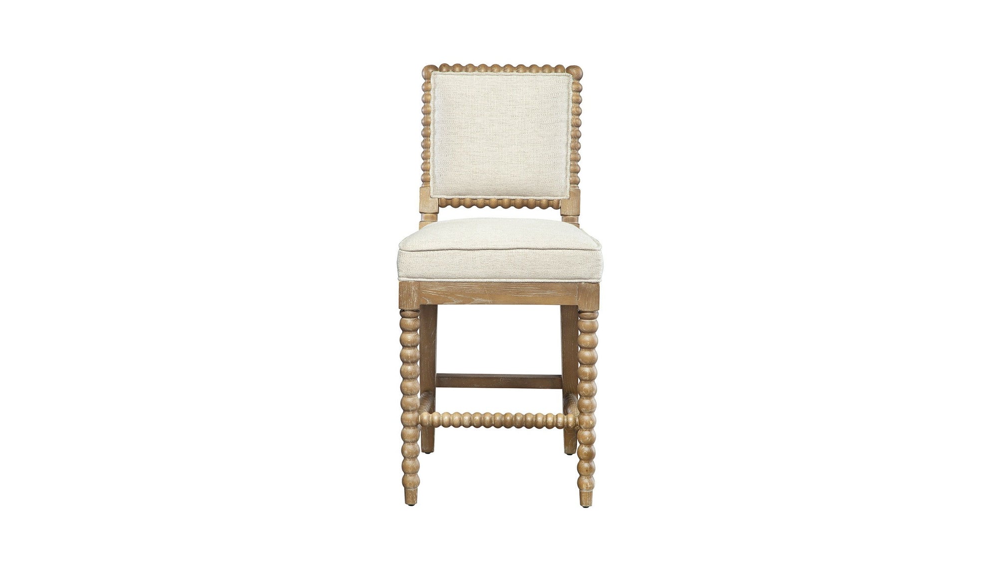 Sara - Counter Stool - White / Light Brown