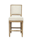 Sara - Counter Stool - White / Light Brown