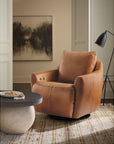 CC - Beau Swivel With Power Footrest - Brown