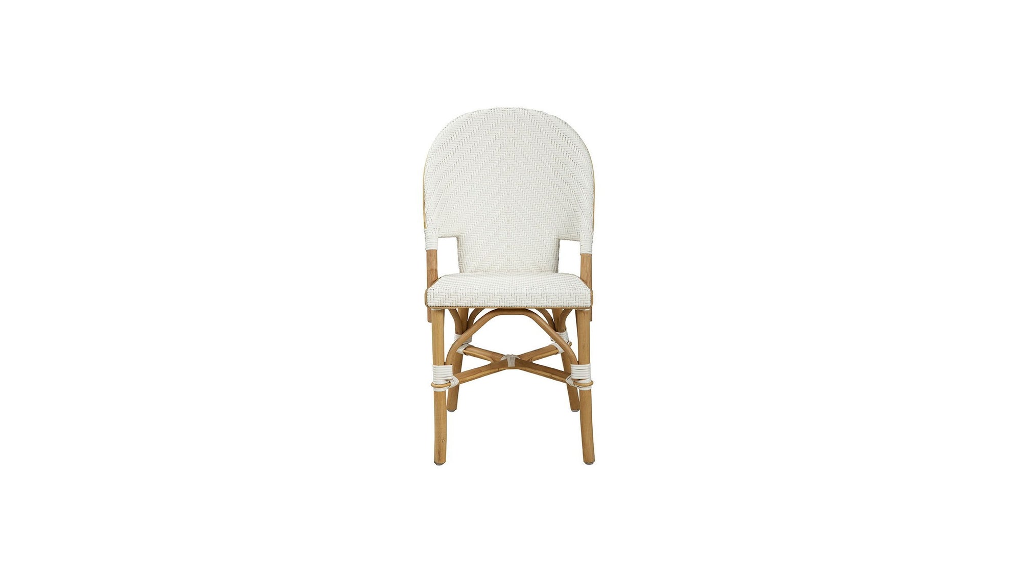 Jade - Side Chair Set of 2 - White / Light Brown