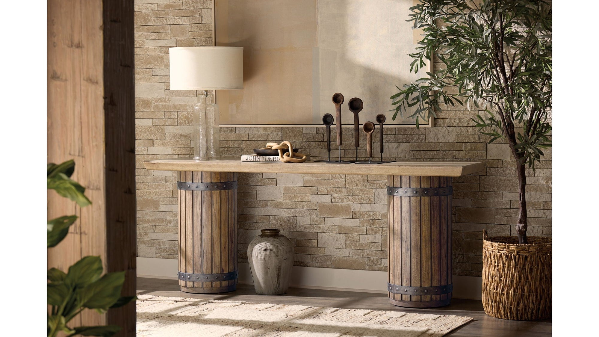 Vineyard Row - Console Table - Dark Brown