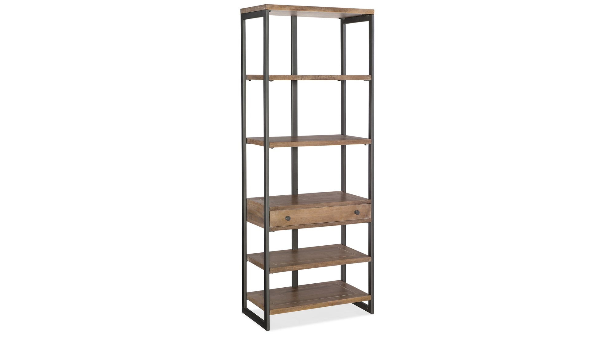 4-Shelves 1-Drawer Bookcase - Light Brown