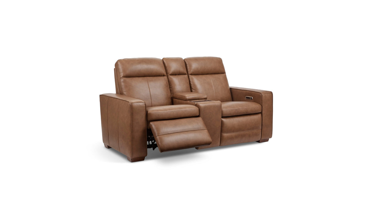 Dutch - Power Reclining Loveseat With Console, Power Headrest &amp; Lumbar