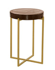 Marilee - Accent Table - Vibrant Red / Sleek Brushed Gold