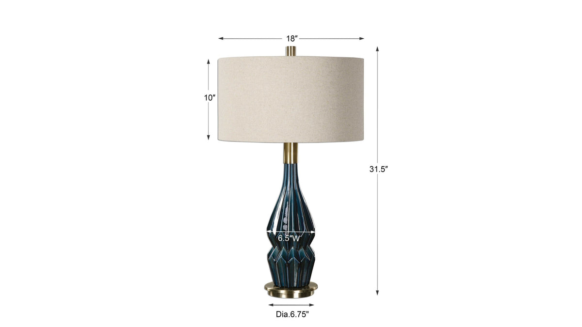 Prussian - Ceramic Lamp - Blue