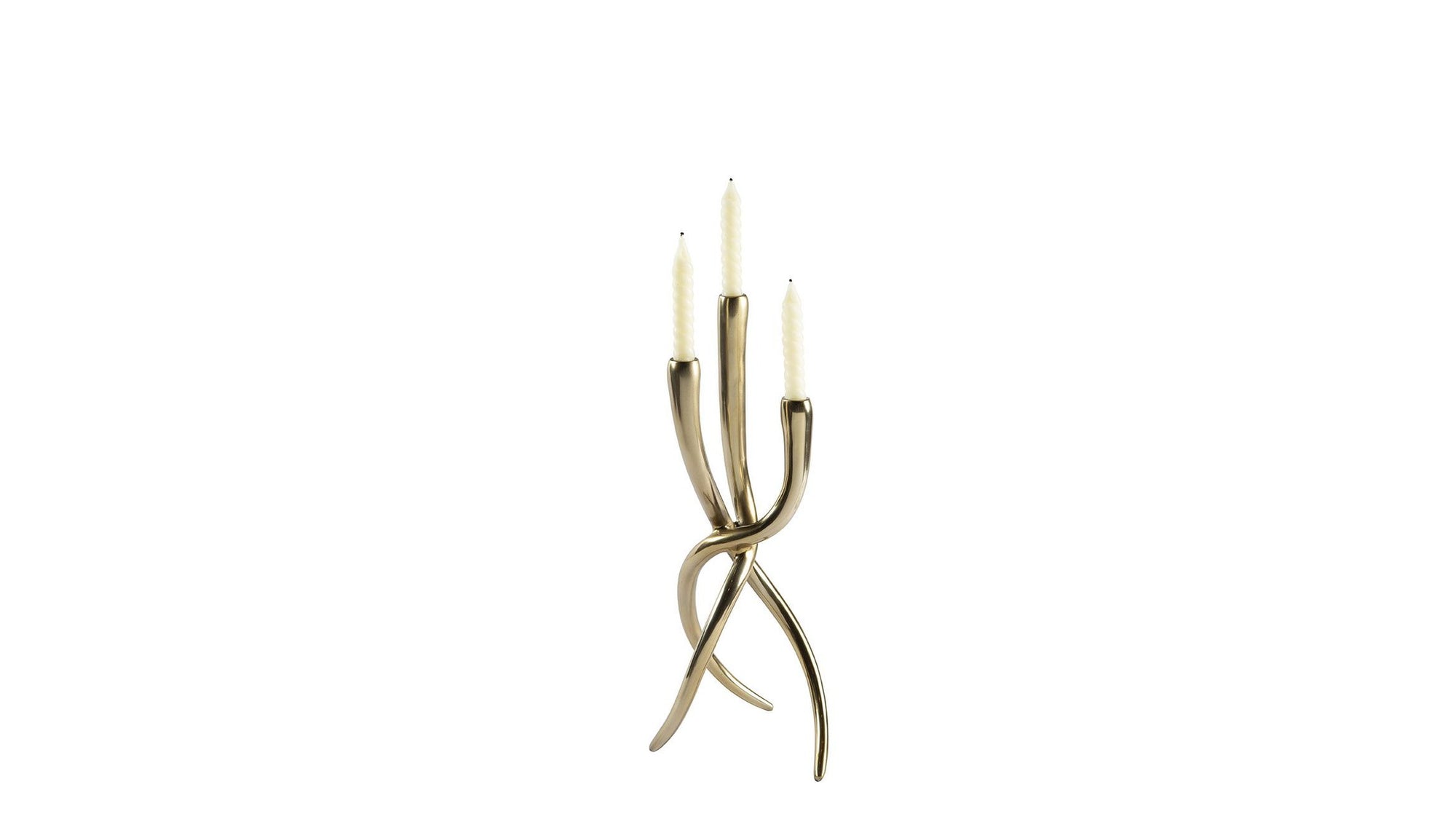 Ansley - Taper Candle Holder Set Set of 2 - Gold