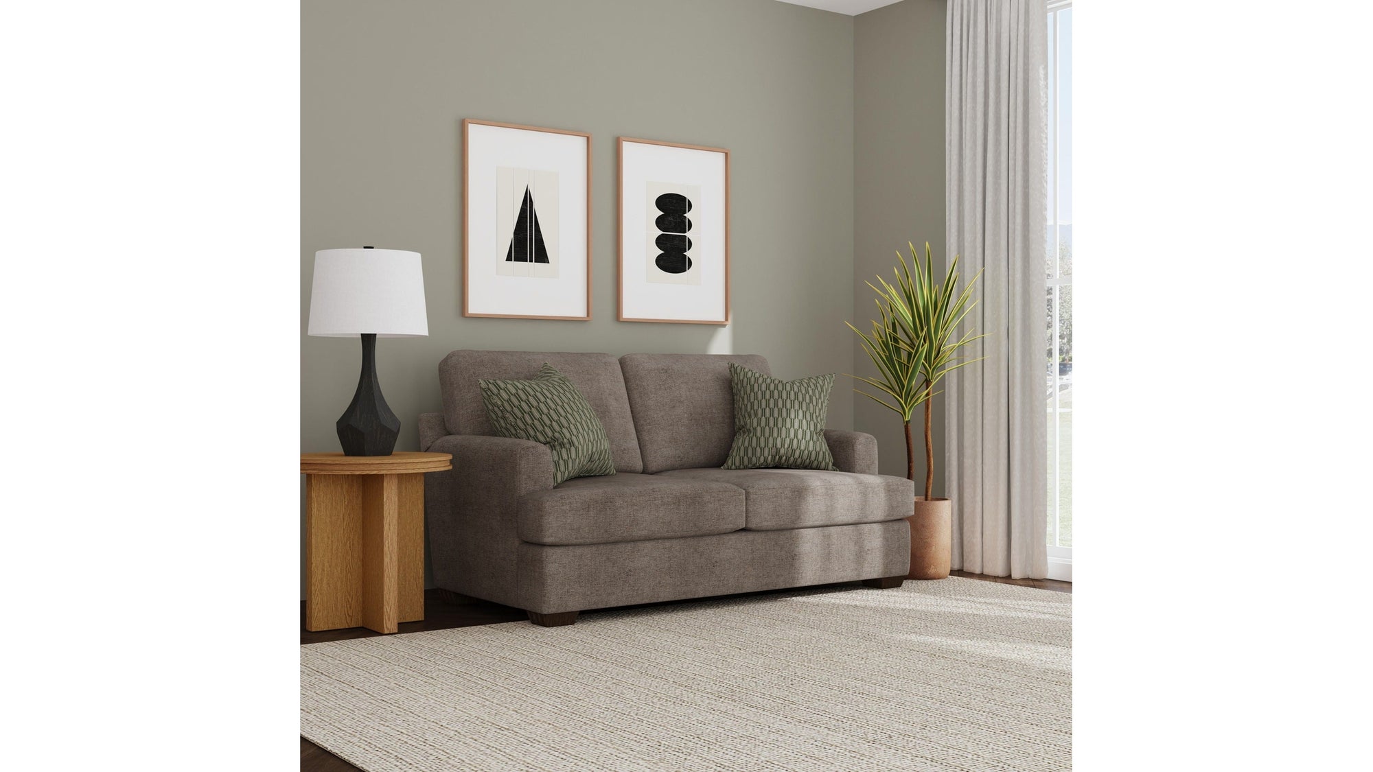 Olivia - Fabric Stationary Loveseat