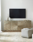 Melange - 78" Big Bang Entertainment Console - Pearl Silver