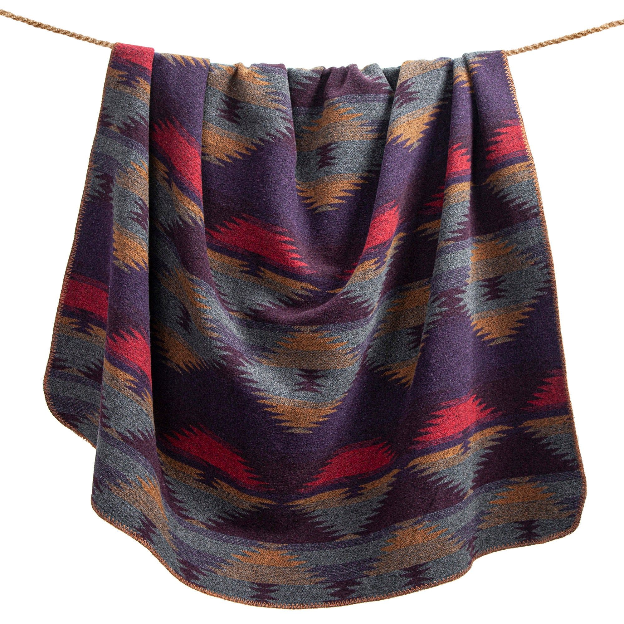Gila - Twin Wool Blend Blanket - Multi Color