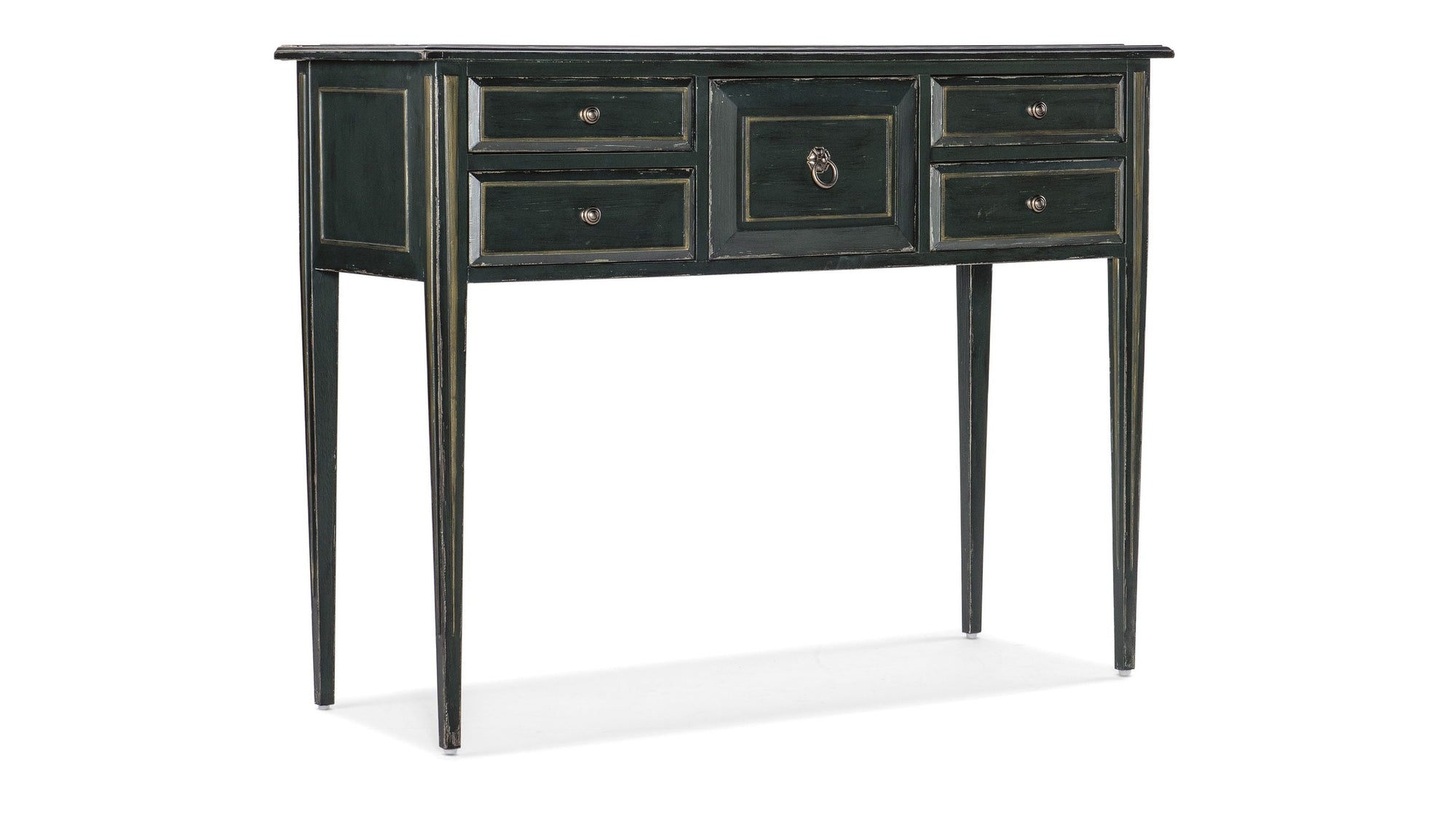 Charleston - Five-Drawer Console Table - Dark Green