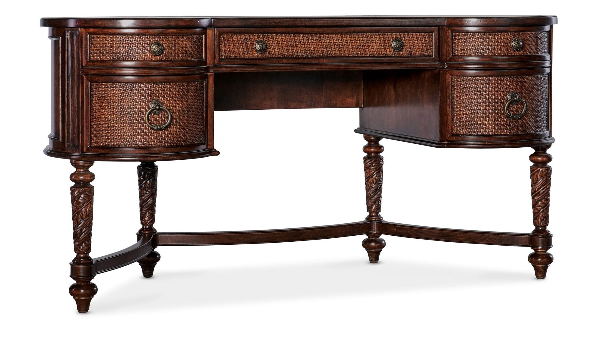 Charleston - Kidney Writing Desk - Dark Brown