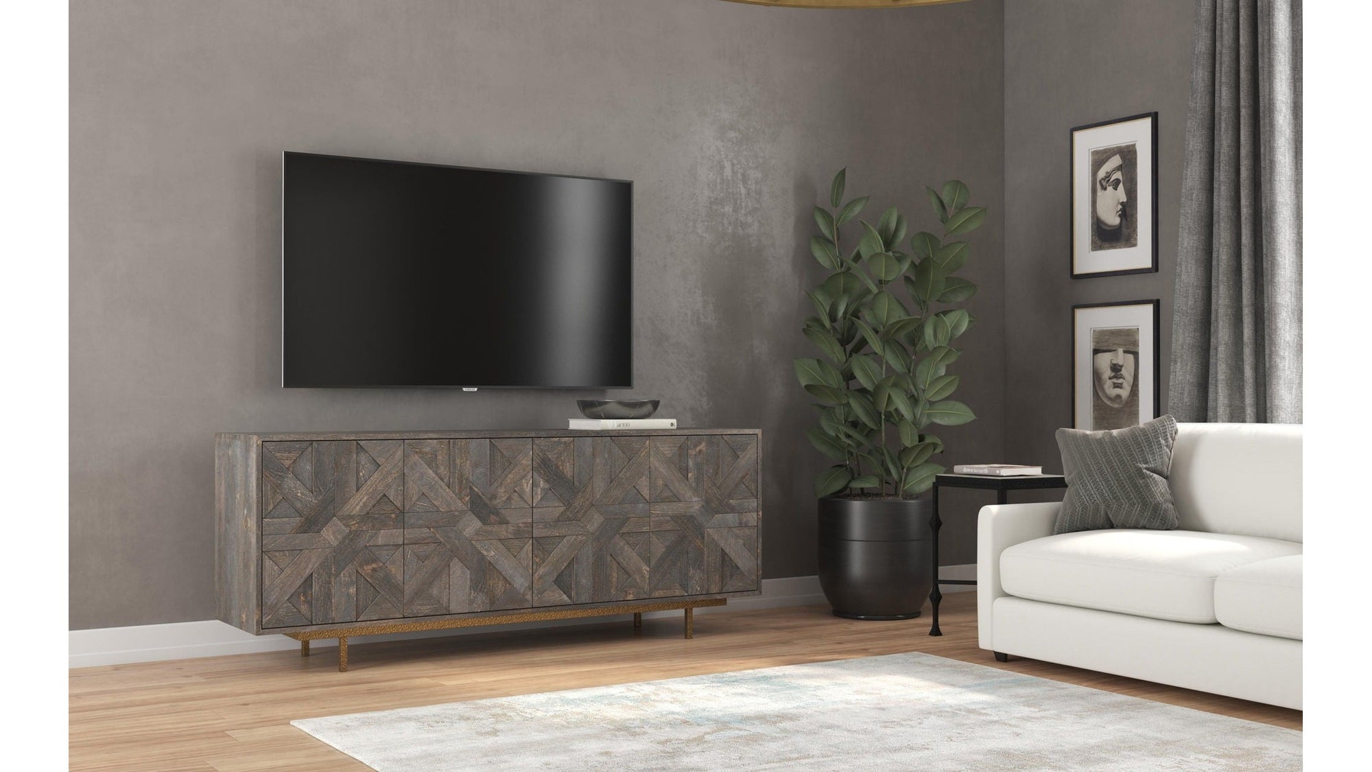 Commerce And Market - Layers Credenza - Dark Gray