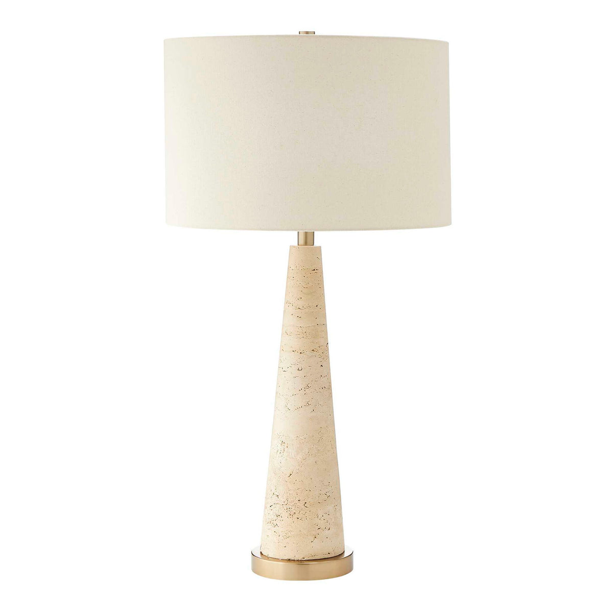 Perkins - Travertine Table Lamp - Brown