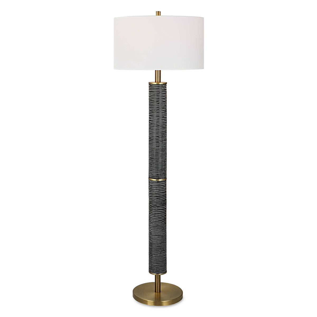 Summit - Rustic Floor Lamp - Black