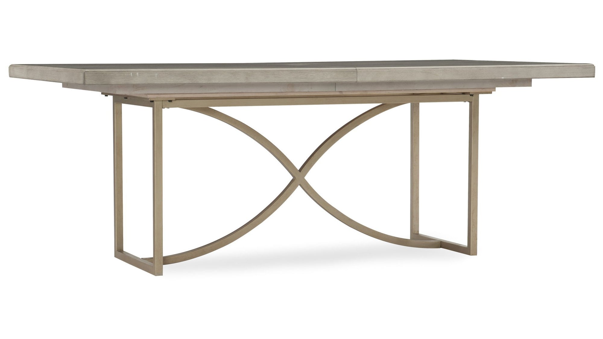Elixir - 80" Rectangular Dining Table With 1-20" Leaf - Pearl Silver