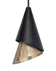 Apollo - 1 Light Mini Pendant - Black / Gold